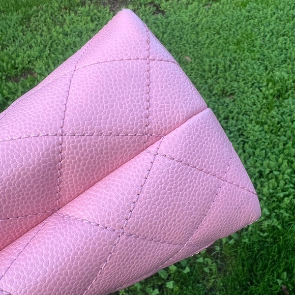 🌸🌸Chanel Vintage Kelly Caviar Pink 24K Gold plated hardware Top handle Bag - Picture 12 of 16